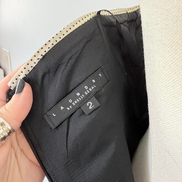 LAUNDRY BY SHELLI SEGAL STRAPLESS BLACK BABYDOLL DRESS - Picture 7 of 8